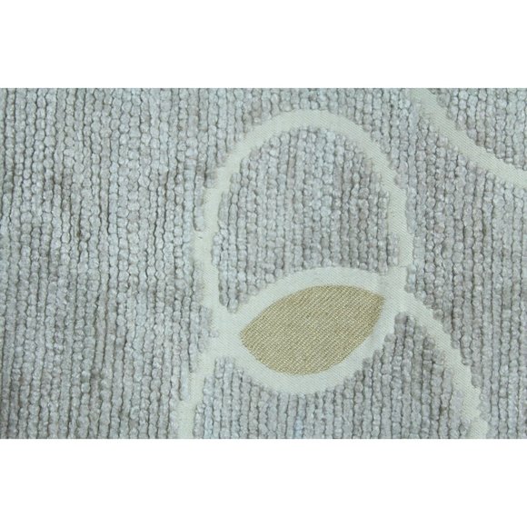 VTG Geometric MCM Circles Tan Chenille Fabric Remnant 40 " x 56" - Picture 4 of 5